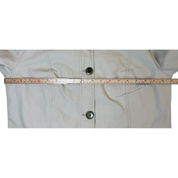 L.L. Bean Womens XS Jacket Barn Chore Coat Tan Corduroy Collar Plaid Lined - Picture 8 of 9